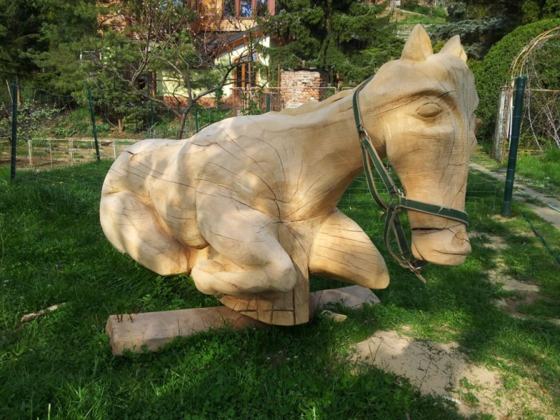 Dřevořezba koně 
